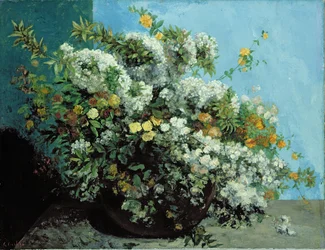 Blühende Zweige und Blumen, 1855